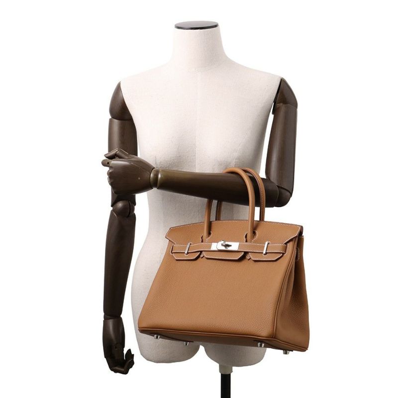エルメス バーキン30 ゴールド/シルバー金具 トゴ K刻印 HERMES Birkin ハンドバッグ