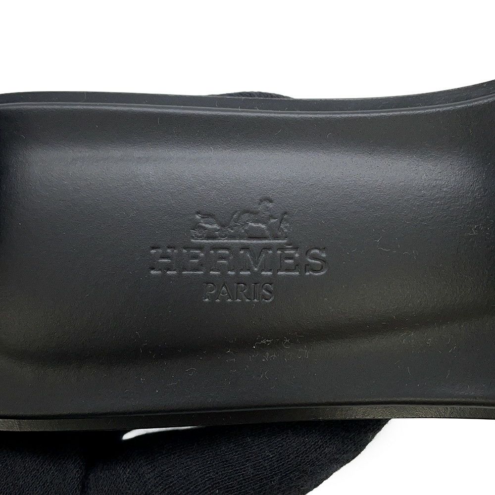 エルメス サンダル オラン レザー レディースサイズ36 HERMES 靴 黒