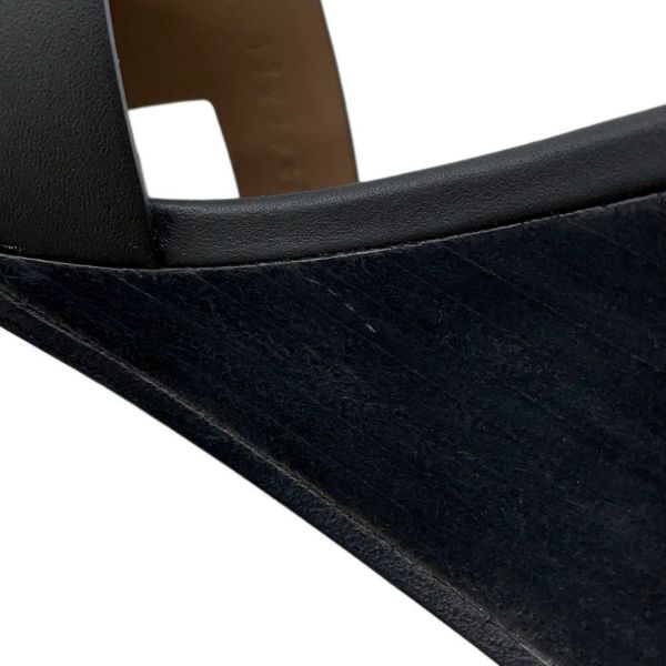 エルメス サンダル レジェンド カーフレザー レディースサイズ35 HERMES 靴 黒