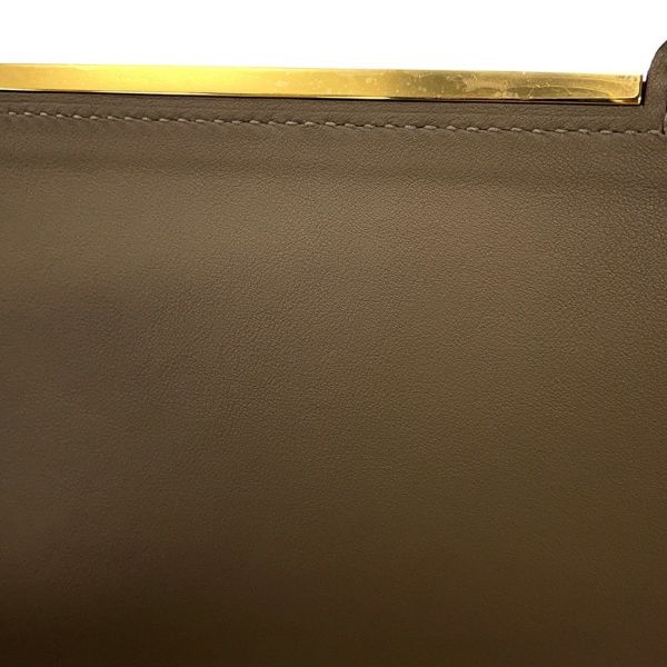 エルメス ショルダーバッグ ゲタ エトゥープ/ゴールド金具 シェブルミゾル B刻印 HERMES バッグ