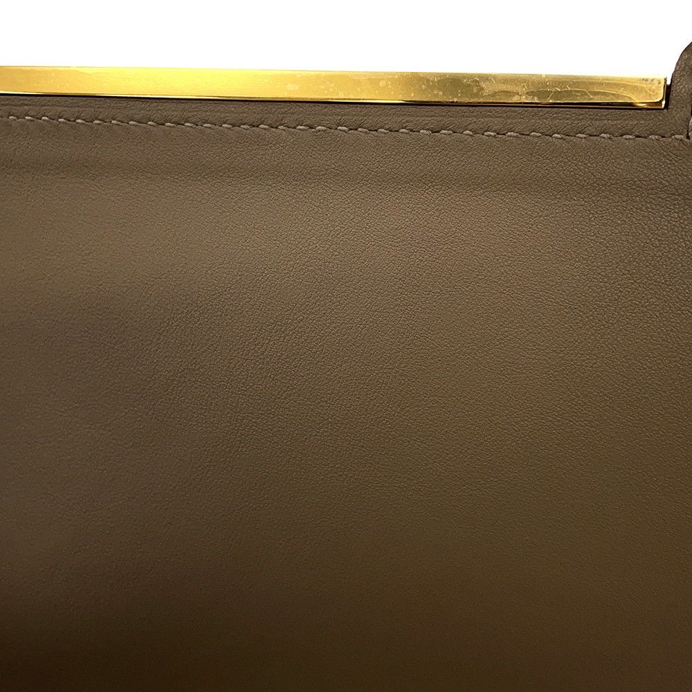 エルメス ショルダーバッグ ゲタ エトゥープ/ゴールド金具 シェブルミゾル B刻印 HERMES バッグ