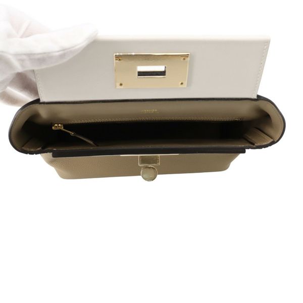 エルメス 24/24 サック ヴァンキャトル ミニベージュマルファ/グリスペール/シャンパンゴールド金具 エバーカラー/スイフト K刻印 2way