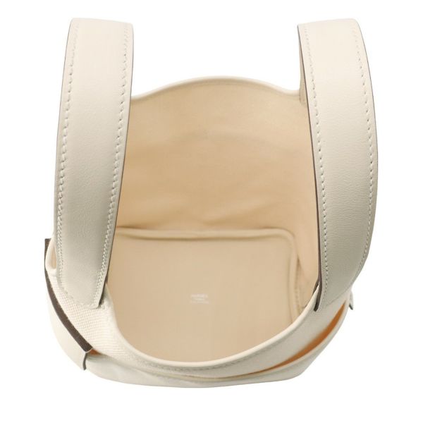 エルメス ハンドバッグ ピコタンロックPM カーゴ ナタ/シルバー金具 スイフト/トワルゴエラン U刻印 HERMES トートバッグ