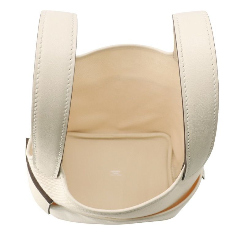 エルメス ハンドバッグ ピコタンロックPM カーゴ ナタ/シルバー金具 スイフト/トワルゴエラン U刻印 HERMES トートバッグ