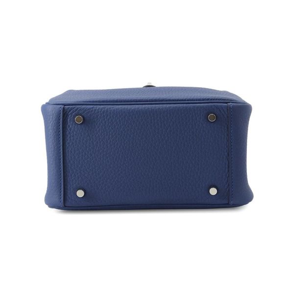 エルメス リンディ ミニ ブルータイ/シルバー金具 トリヨンクレマンス K刻印 2wayショルダー