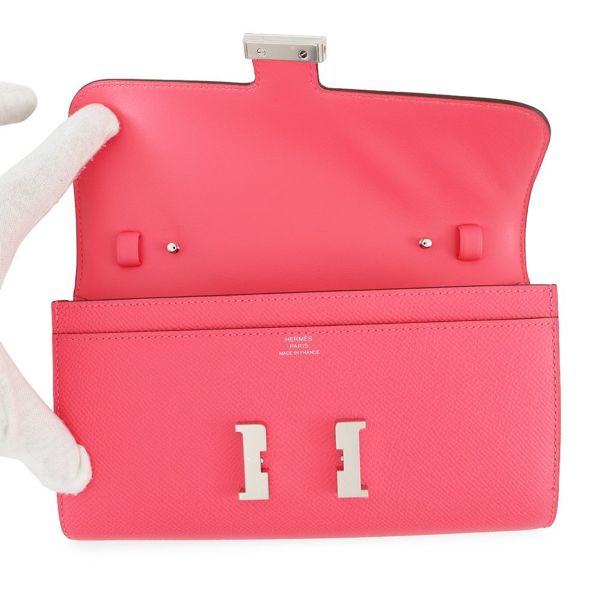 エルメス 長財布 コンスタンス トゥーゴー ロング ローズアザレ/シルバー金具 エプソン K刻印