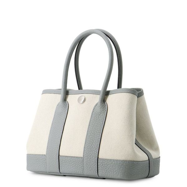 エルメス ネオ・ガーデン 23 ガーデンパーティ グリパンタン/シルバー金具 ネゴンダ/トワルアッシュ K刻印