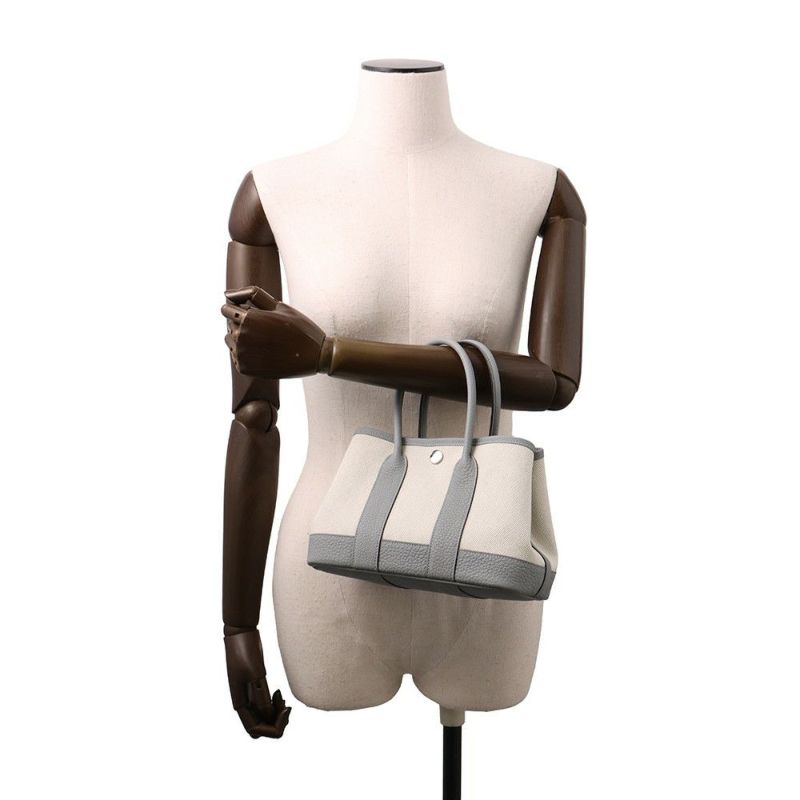 エルメス ネオ・ガーデン 23 ガーデンパーティ グリパンタン/シルバー金具 ネゴンダ/トワルアッシュ K刻印