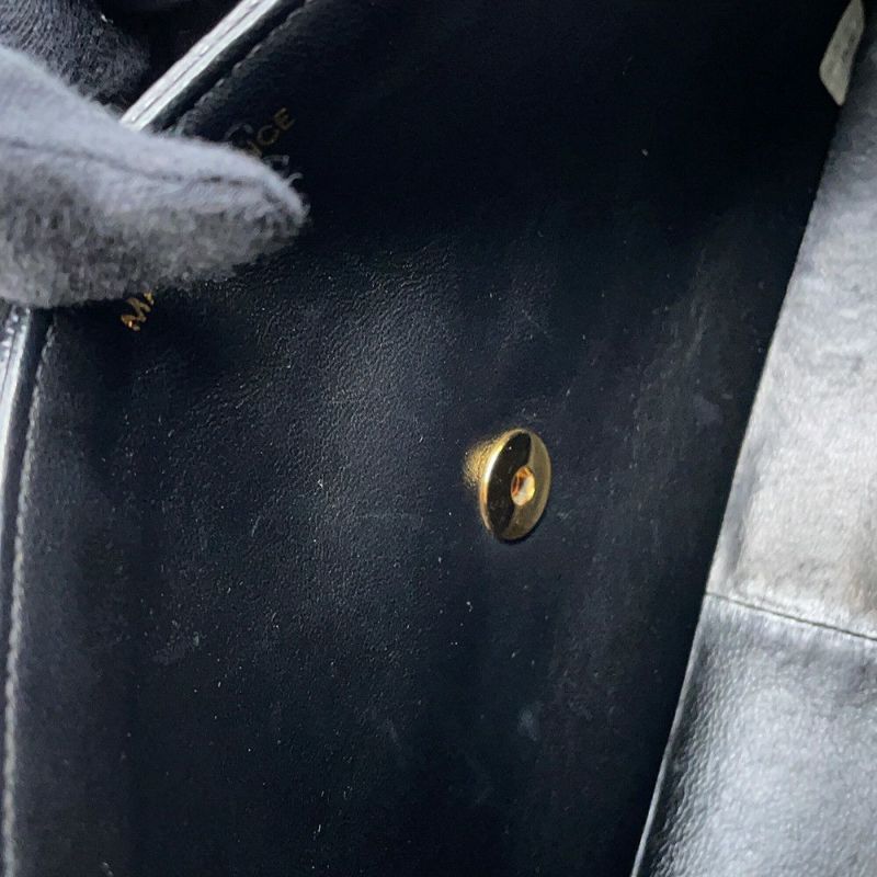 シャネル チェーンショルダーバッグ マドモアゼル ココマーク キャビアスキン CHANEL 黒