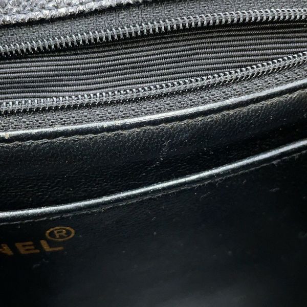 シャネル チェーンショルダーバッグ マドモアゼル ココマーク キャビアスキン CHANEL 黒