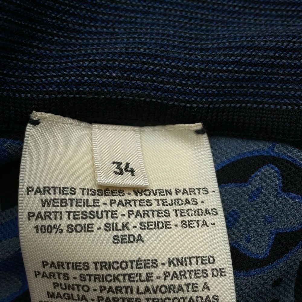 エルメス カーディガン ツイルレーヌ・ロングスリーブ キャンディ・リブリス プリント レディースサイズ34