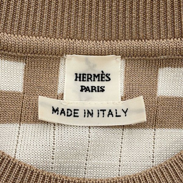 エルメス ワンピース ノースリーブドレス モザイクモチーフ シルク レディースサイズ38 HERMES トップス