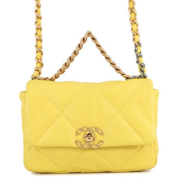シャネル チェーンショルダーバッグ CHANEL19 マトラッセ ココマーク フラップ ラムスキン AS1160 CHANEL