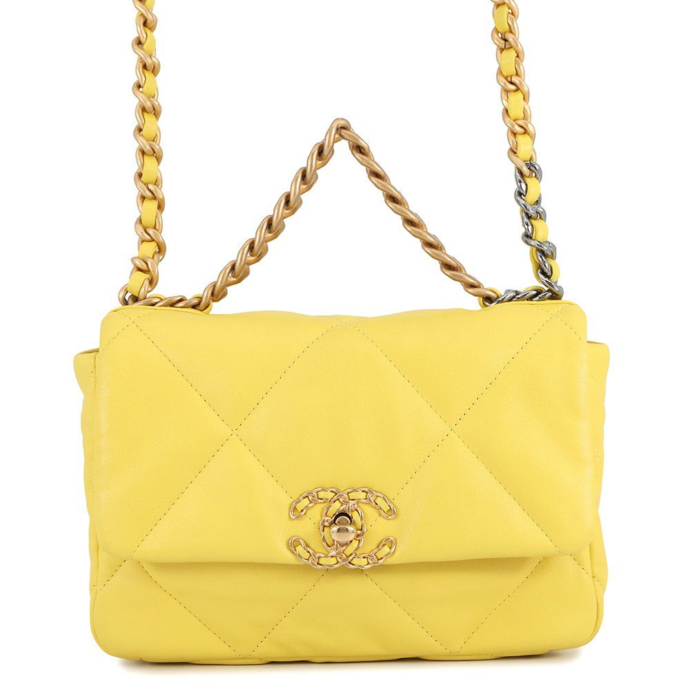 シャネル チェーンショルダーバッグ CHANEL19 マトラッセ ココマーク フラップ ラムスキン AS1160 CHANEL