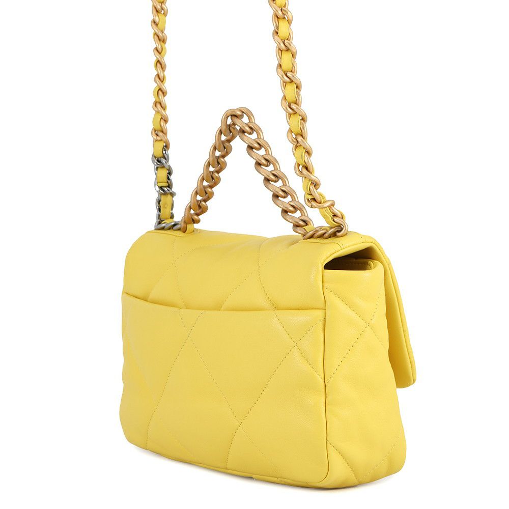 シャネル チェーンショルダーバッグ CHANEL19 マトラッセ ココマーク フラップ ラムスキン AS1160 CHANEL