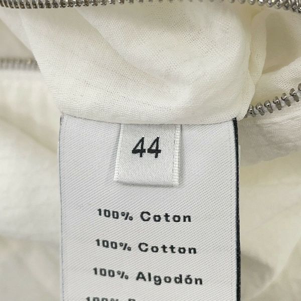 エルメス 半袖シャツ ジップアップ ショートスリーブオーバーシャツ メンズサイズ44 HERMES トップス 白