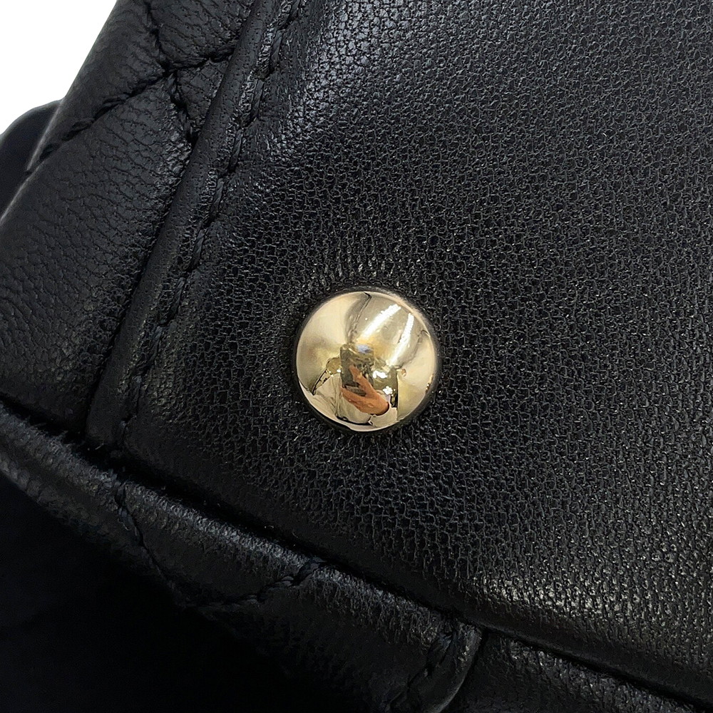 シャネル ハンドバッグ ココマーク マトラッセ トップハンドル ミニ フラップ レザー AS2215 CHANEL 2way 黒