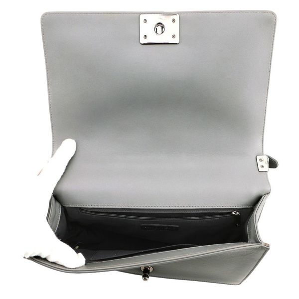 シャネル チェーンショルダーバッグ シェブロン ボーイシャネル ラージ ラムスキン ビーズ CHANEL Vステッチ