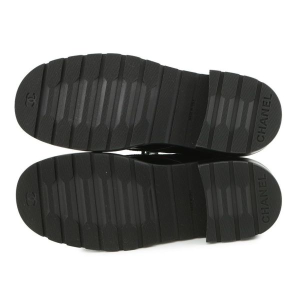 シャネル ショートブーツ マトラッセ ココマーク CHANEL19 レザー レディースサイズ38 G36424 CHANEL 靴 黒