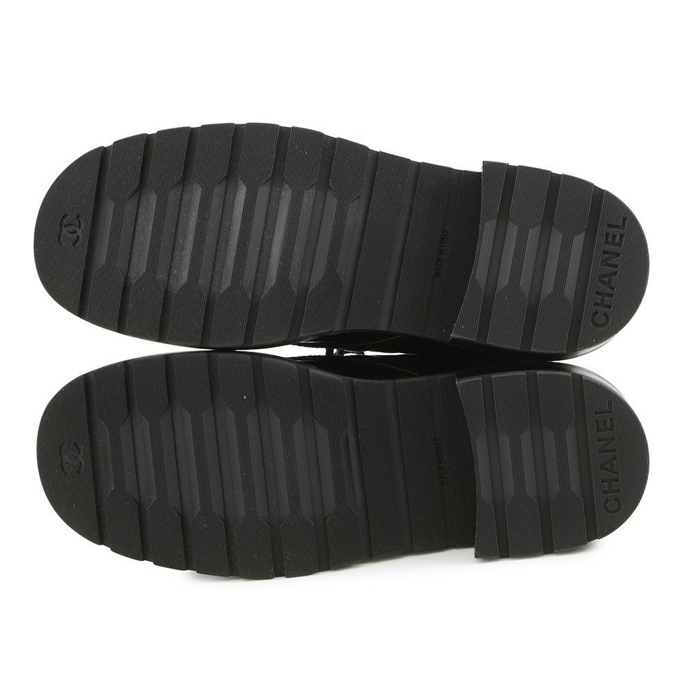 シャネル ショートブーツ マトラッセ ココマーク CHANEL19 レザー レディースサイズ38 G36424 CHANEL 靴 黒