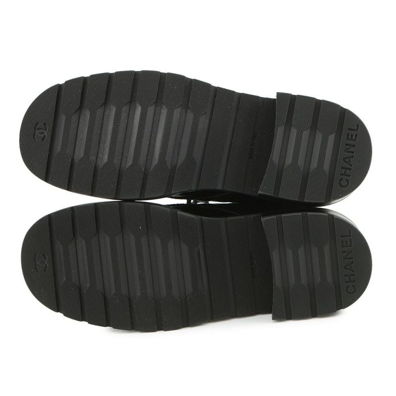 シャネル ショートブーツ マトラッセ ココマーク CHANEL19 レザー レディースサイズ38 G36424 CHANEL 靴 黒