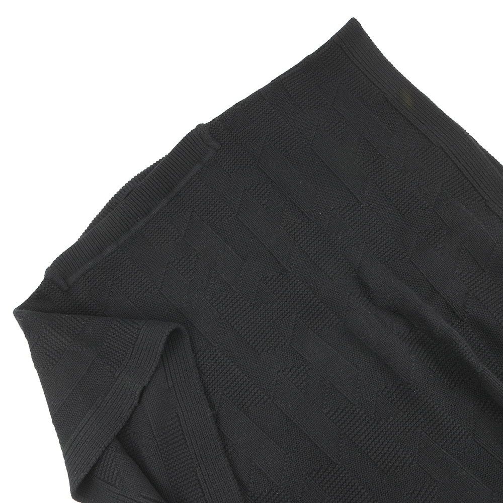 エルメス ポンチョ Hモチーフ レクタングラー ケープ ウール レディースサイズ34 HERMES アウター 黒