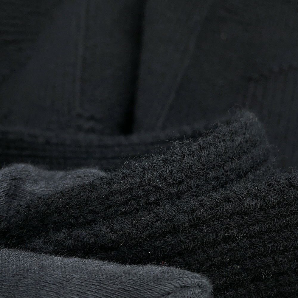 エルメス ポンチョ Hモチーフ レクタングラー ケープ ウール レディースサイズ34 HERMES アウター 黒