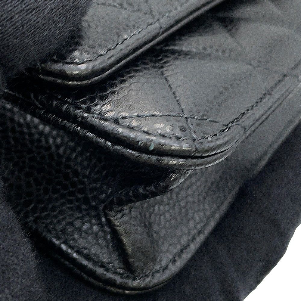 シャネル チェーンウォレット マトラッセ ココマーク キャビアスキン AP0250 CHANEL 財布 黒