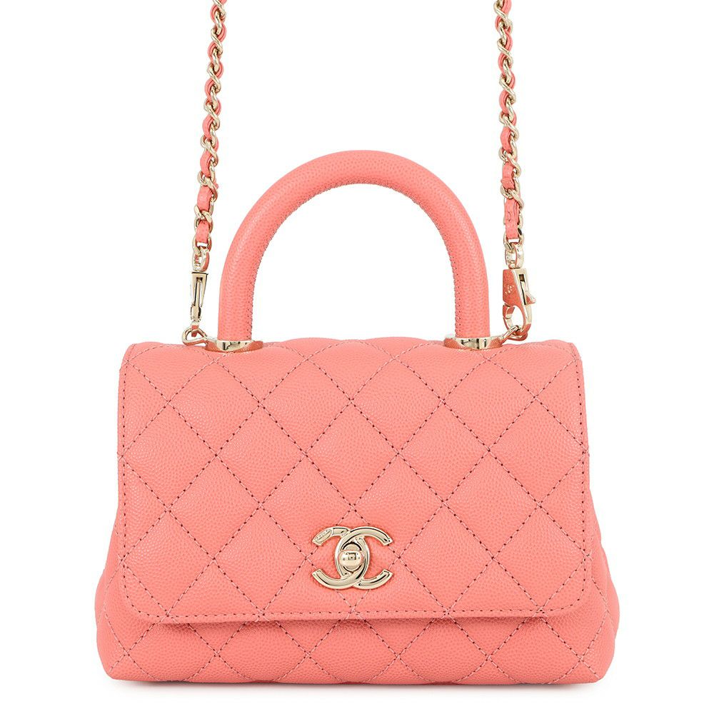 シャネル ハンドバッグ ココマーク ココハンドル ミニ フラップ ラムスキン AS2215 CHANEL 2way