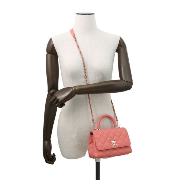 シャネル ハンドバッグ ココマーク ココハンドル ミニ フラップ ラムスキン AS2215 CHANEL 2way