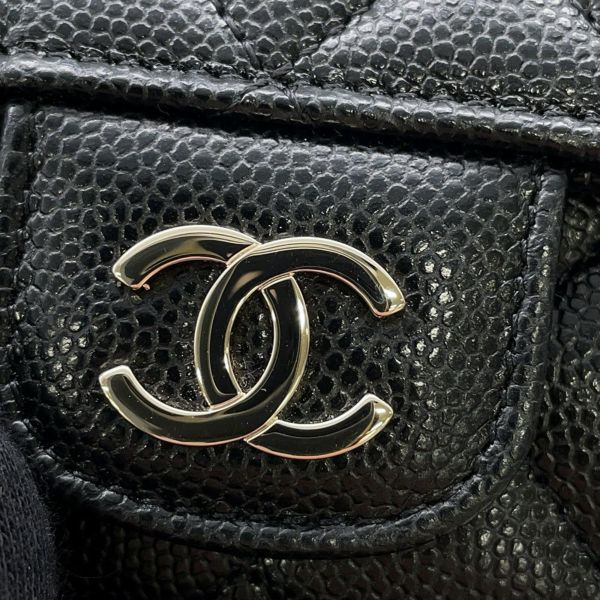 シャネル アイウェアケース マトラッセ ココマーク キャビアスキン AP2044 CHANEL 眼鏡ケース キルティング 黒