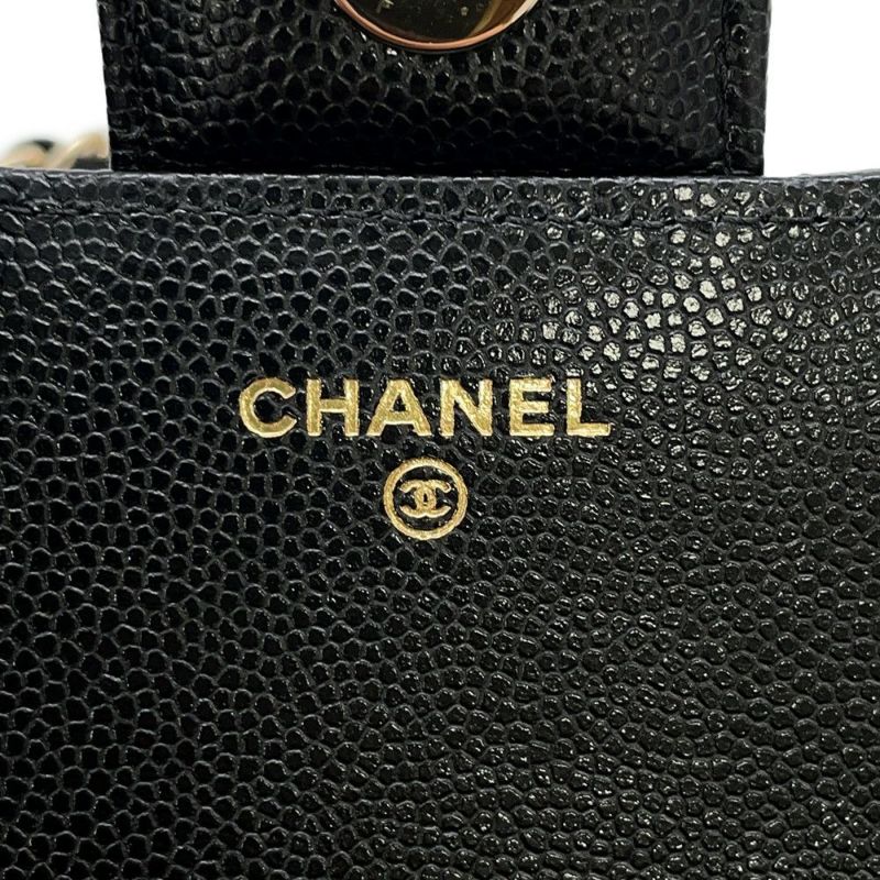 シャネル アイウェアケース マトラッセ ココマーク キャビアスキン AP2044 CHANEL 眼鏡ケース キルティング 黒