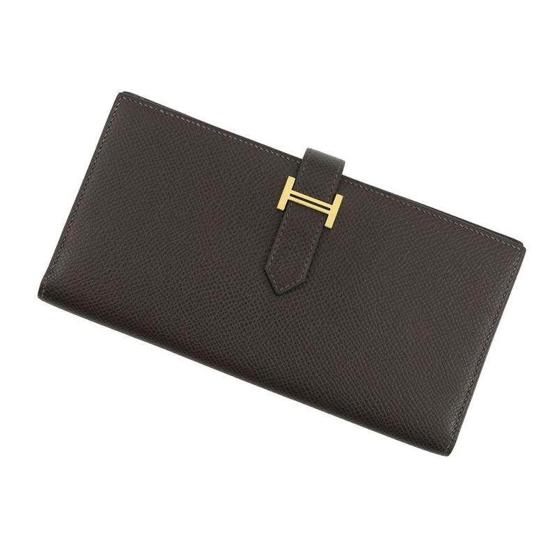 エルメス 長財布 ベアンスフレ エベンヌ/ゴールド金具 エプソン Z刻印 HERMES WALLET