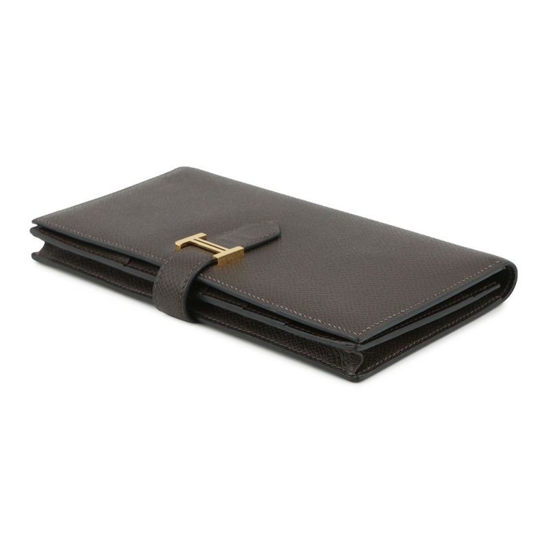 エルメス 長財布 ベアンスフレ エベンヌ/ゴールド金具 エプソン Z刻印 HERMES WALLET