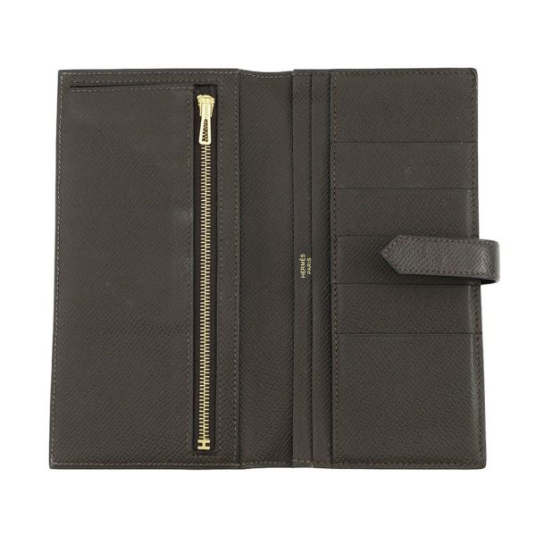 エルメス 長財布 ベアンスフレ エベンヌ/ゴールド金具 エプソン Z刻印 HERMES WALLET