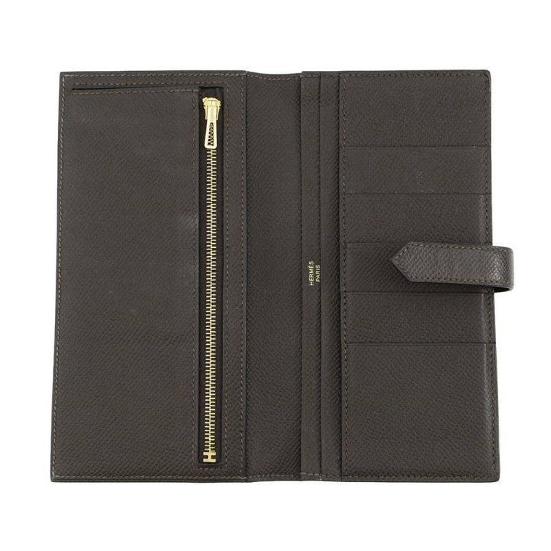 エルメス 長財布 ベアンスフレ エベンヌ/ゴールド金具 エプソン Z刻印 HERMES WALLET