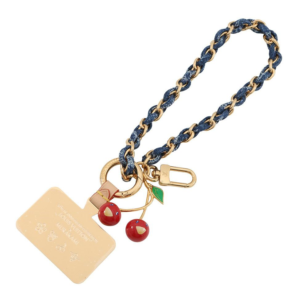 ルイヴィトン バッグチャーム モノグラム・デニム LV×TM フォーンチャーム M02623 LOUIS VUITTON 村上隆コラボ