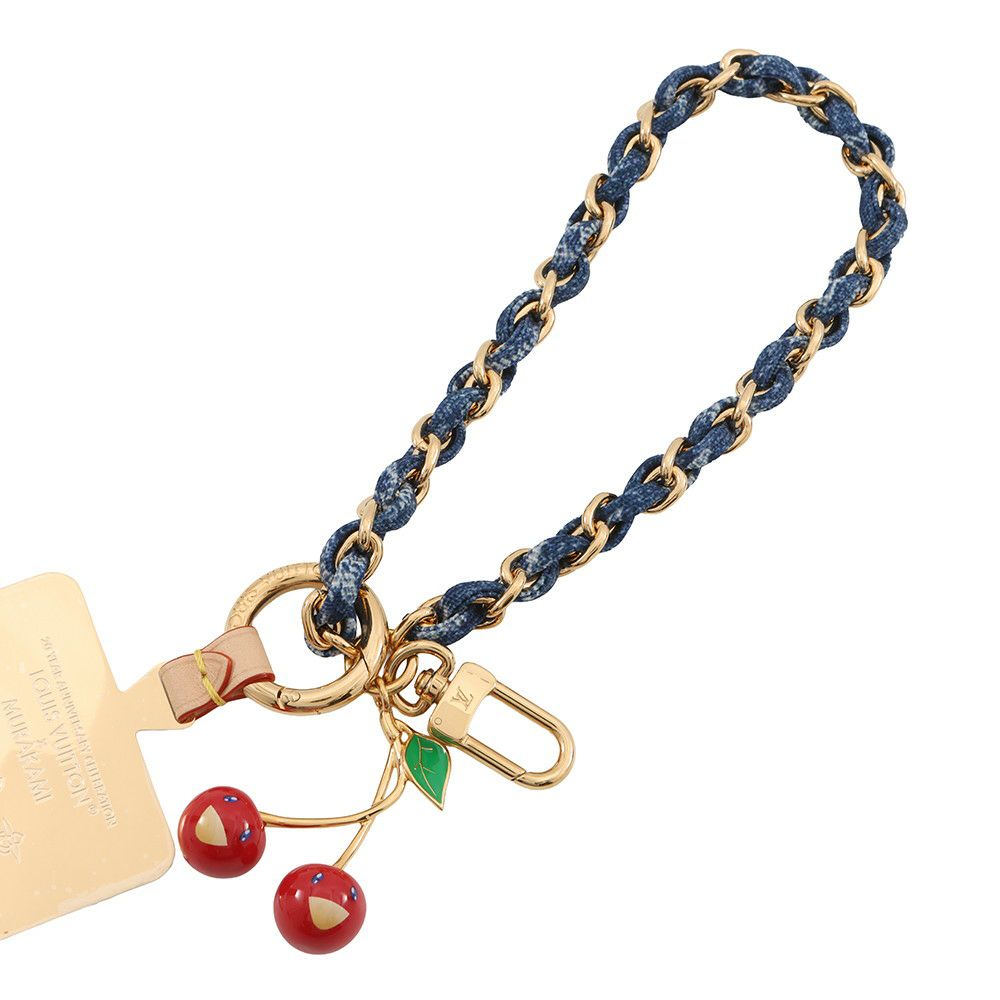 ルイヴィトン バッグチャーム モノグラム・デニム LV×TM フォーンチャーム M02623 LOUIS VUITTON 村上隆コラボ
