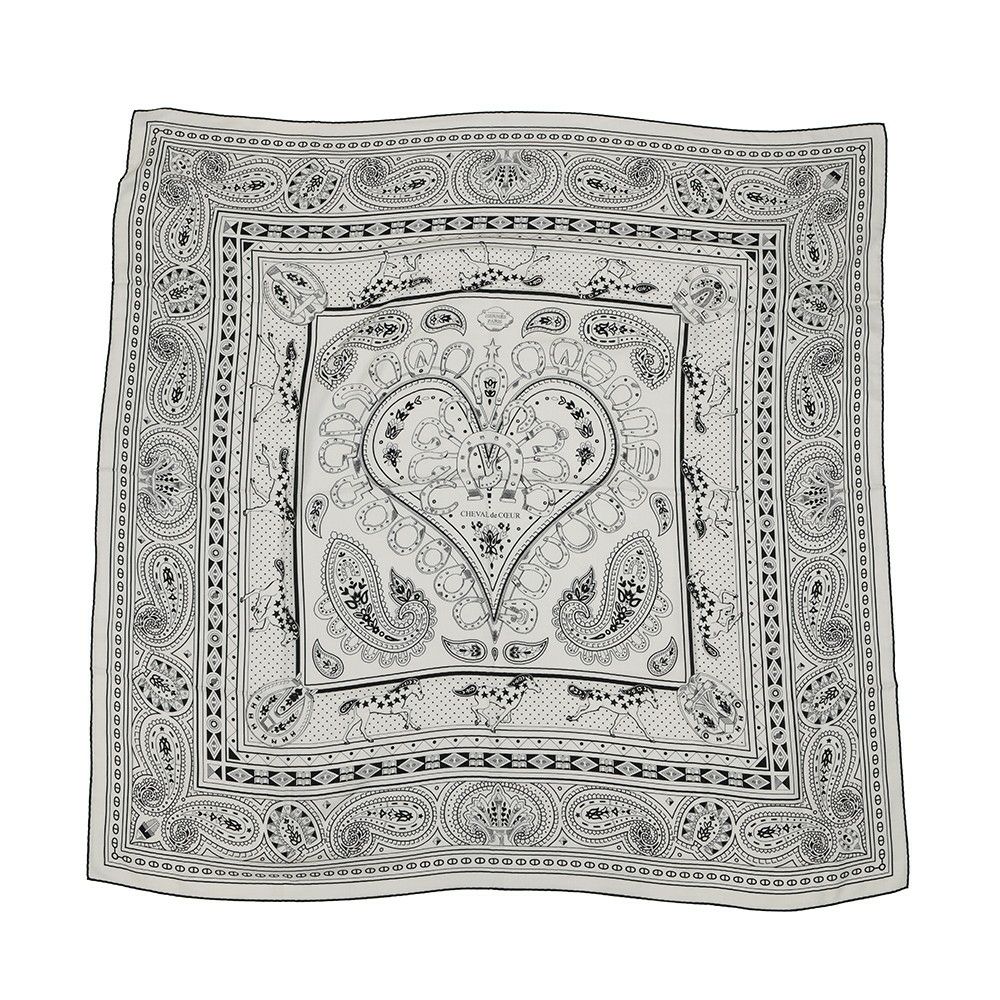 エルメス ストール カレジェアン140 シュバル ドゥ クール バンダナ カシミヤ シルク HERMES 2025年秋冬