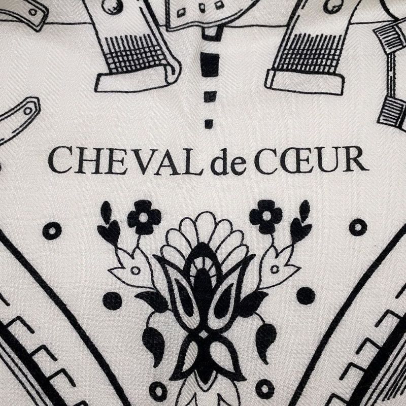 エルメス ストール カレジェアン140 シュバル ドゥ クール バンダナ カシミヤ シルク HERMES 2025年秋冬