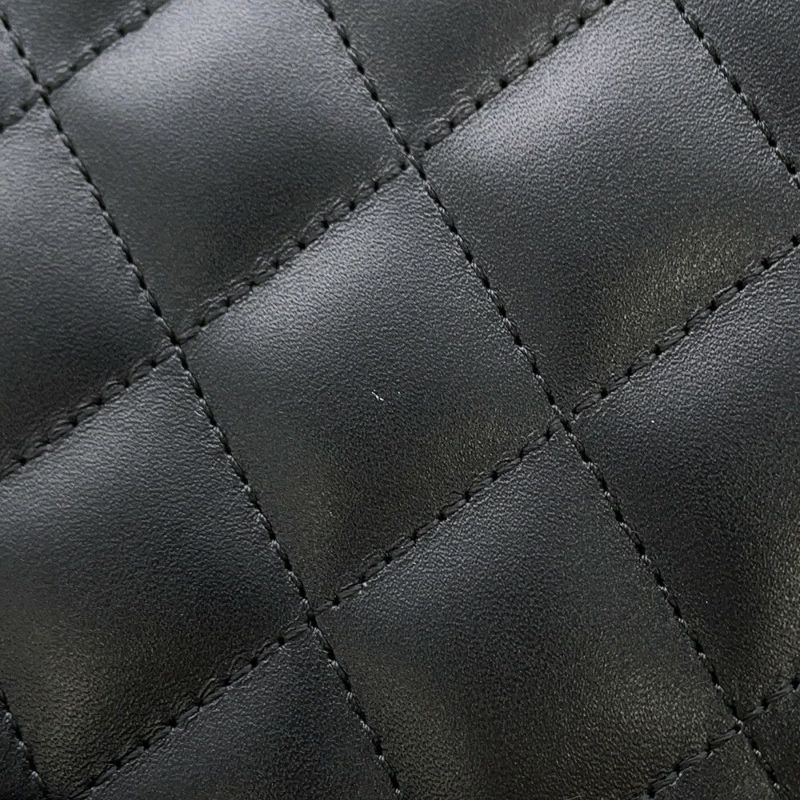 シャネル 長財布 カンボンライン ラウンドファスナー ココマーク ラムスキンパテント A50078 CHANEL 財布 黒