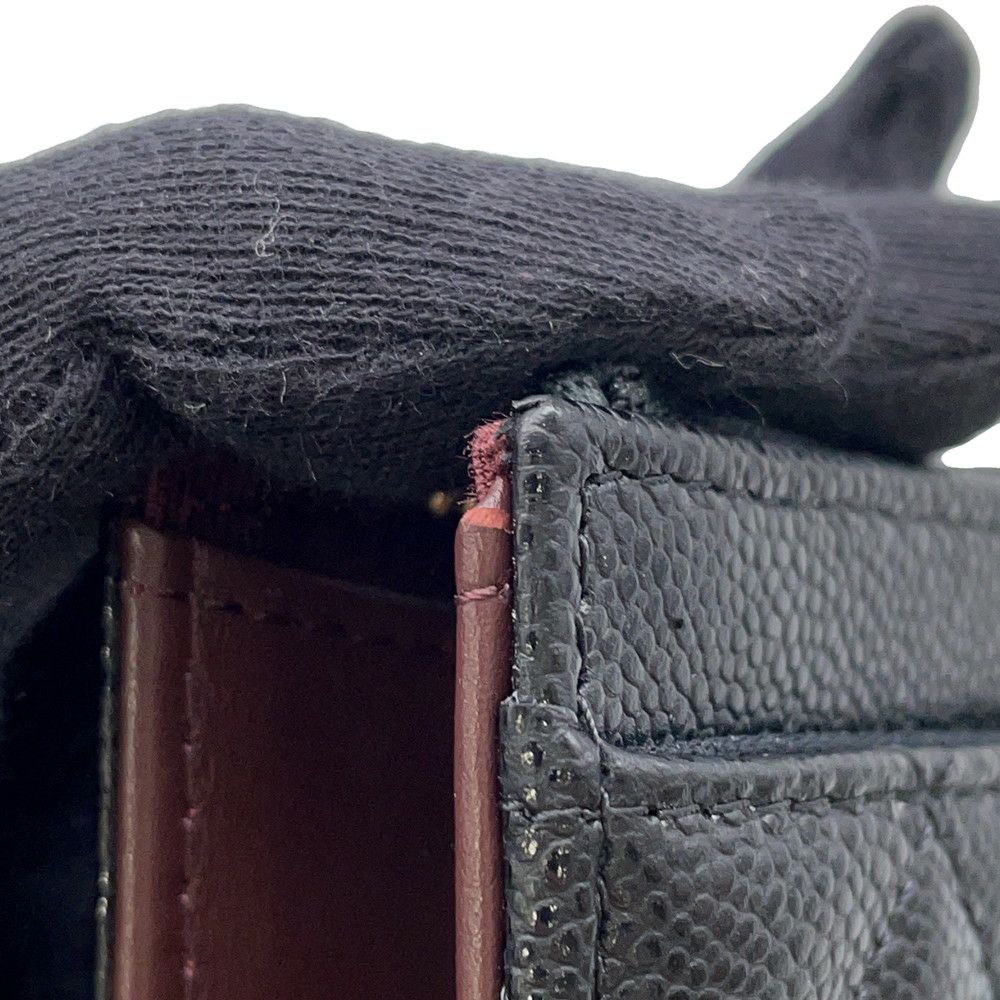シャネル コインケース マトラッセ ココマーク キャビアスキン AP4893 CHANEL 財布 黒