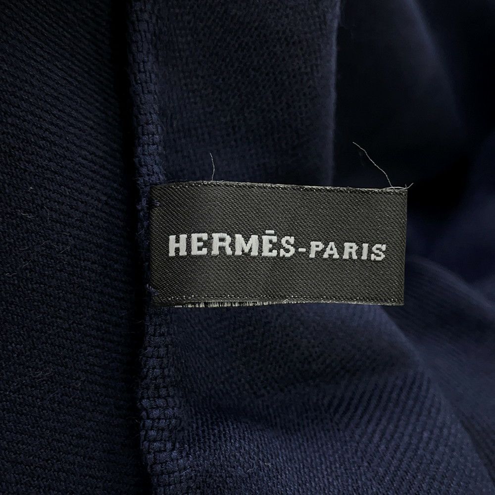 エルメス ストール H柄 カシミヤ シルク HERMES スカーフ ソルド品