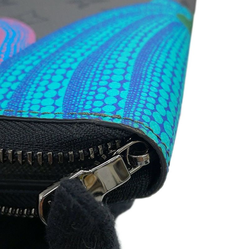 ルイヴィトン 長財布 モノグラム・エクリプス リバース LV×YK ジッピーウォレット・ヴェルティカル M81971 LOUIS VUITTON 草間彌生