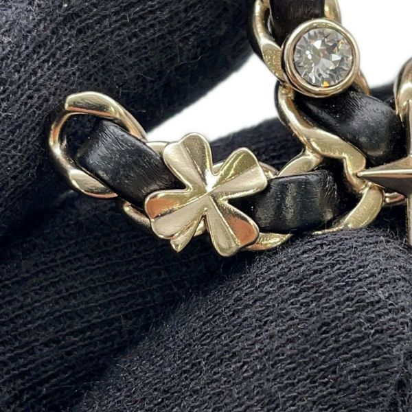 シャネル ブローチ ココマーク ラインストーン フェイクパール B20B AB4726 CHANELアクセサリー 黒