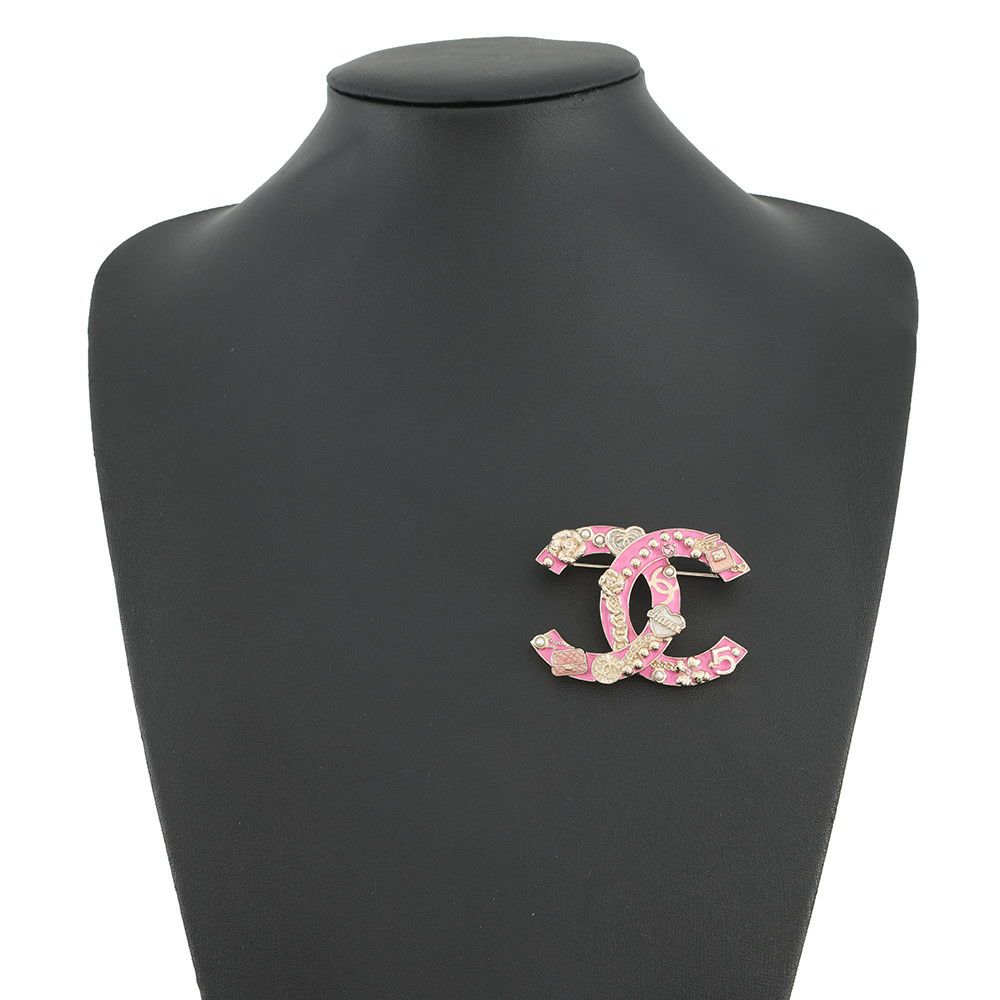 シャネル ブローチ ココマーク ストラス フェイクパール B24S ABD353 CHANEL アクセサリー