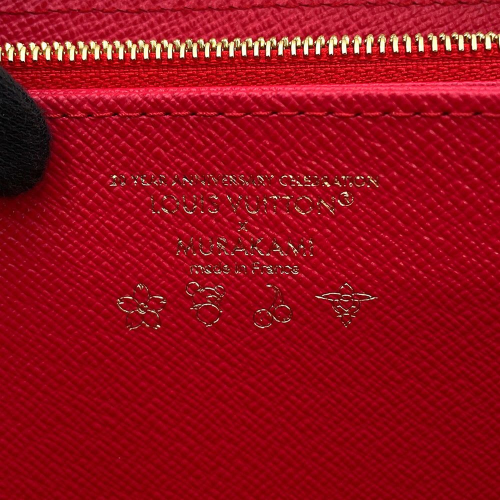 ルイヴィトン 長財布 モノグラム・チェリー LV × TM ジッピー・ウォレット M14240 LOUIS VUITTON 村上隆 白