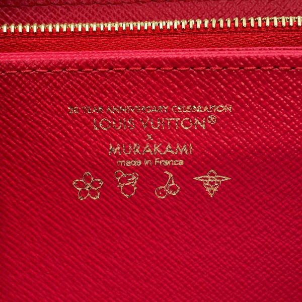 ルイヴィトン 長財布 モノグラム・チェリー LV × TM ジッピー・ウォレット M14240 LOUIS VUITTON 村上隆 白