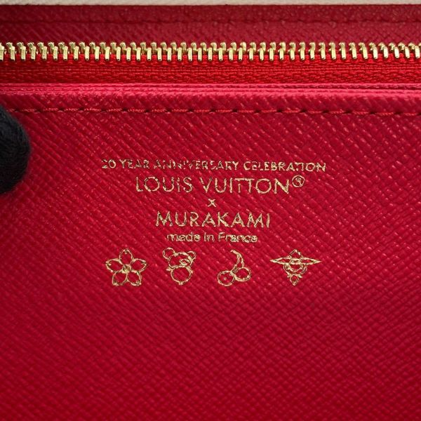 ルイヴィトン 長財布 モノグラム・チェリー LV × TM ジッピー・ウォレット M14240 LOUIS VUITTON 村上隆 白