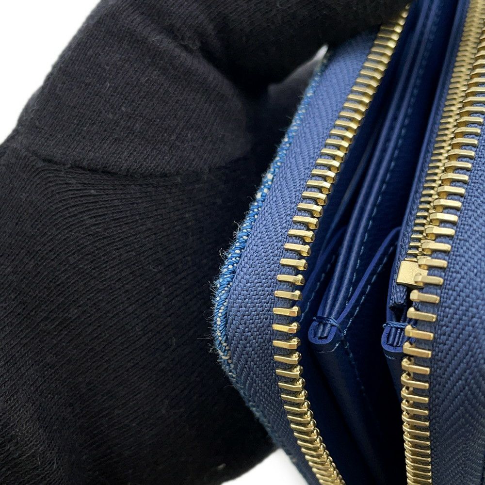 ルイヴィトン 長財布 モノグラム・チェリー デニム LV × TM ジッピー・ウォレット M23161 村上隆コラボ